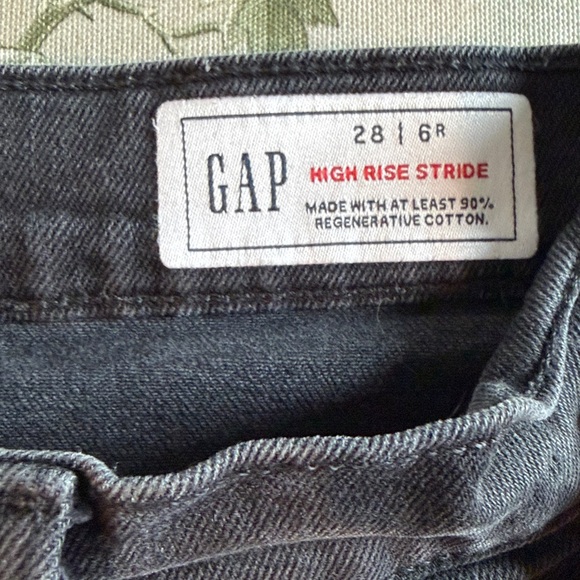 GAP High Rise Stride Wide Leg Jeans – Washed Black | 28 / 6R - Picture 6 of 12